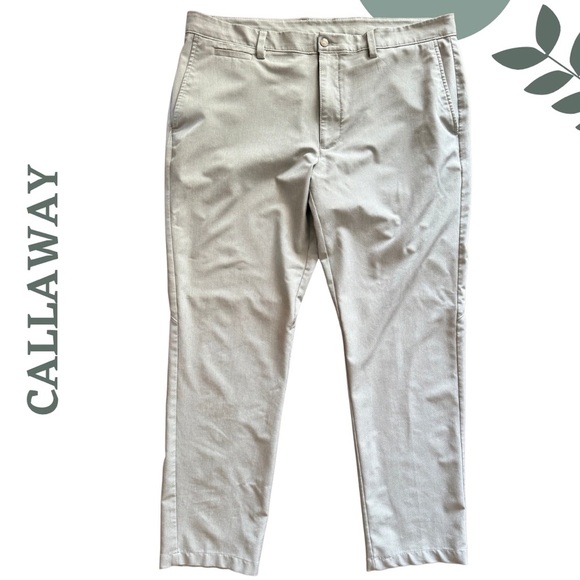 🛍️ 3/$40 Callaway Men’s Golf Pants 38x32 | Light Grey Stretch Performance - Picture 1 of 7